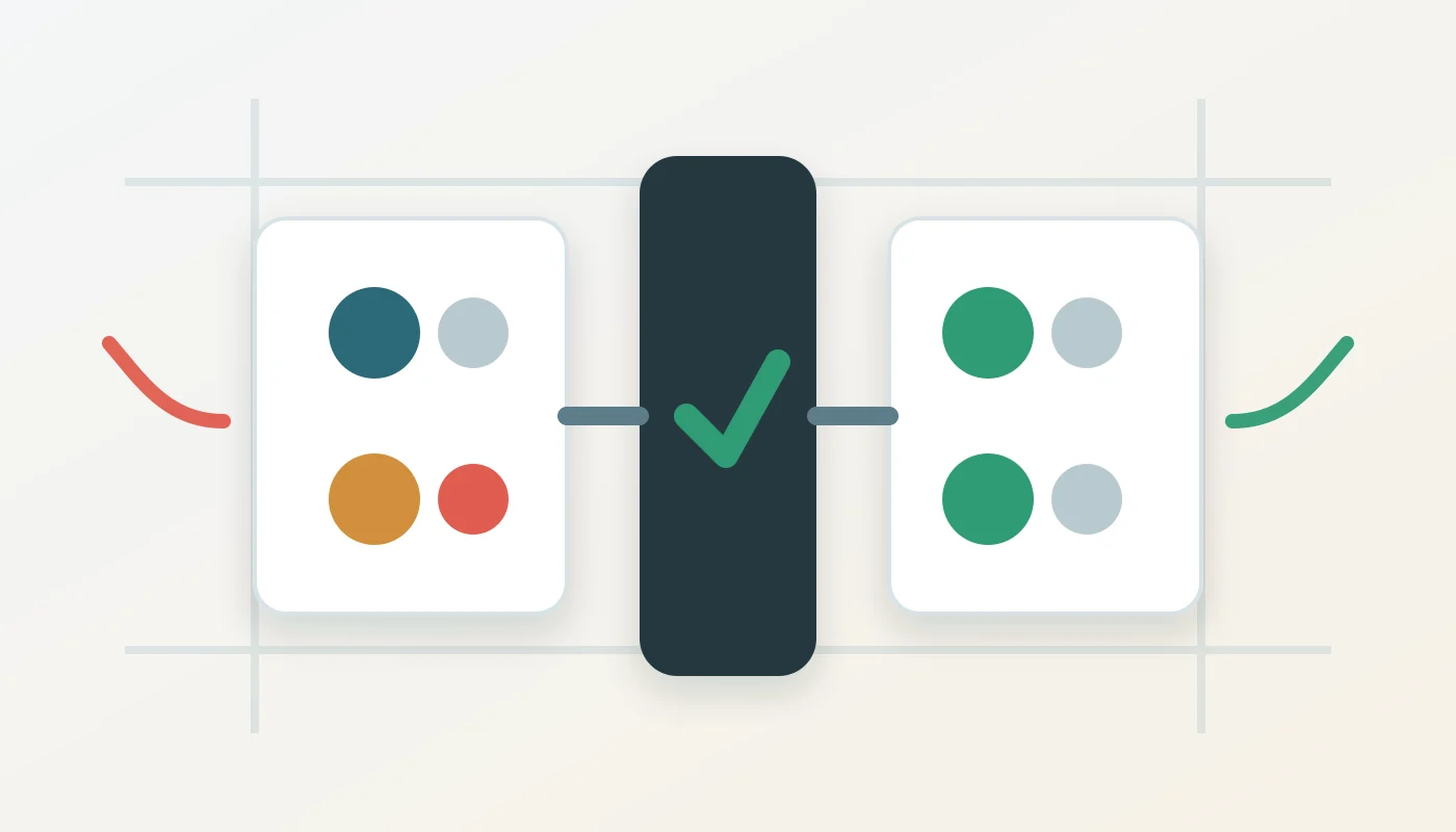 Abstract diagram showing a gate blocking risky tools before the agent with no visible text.